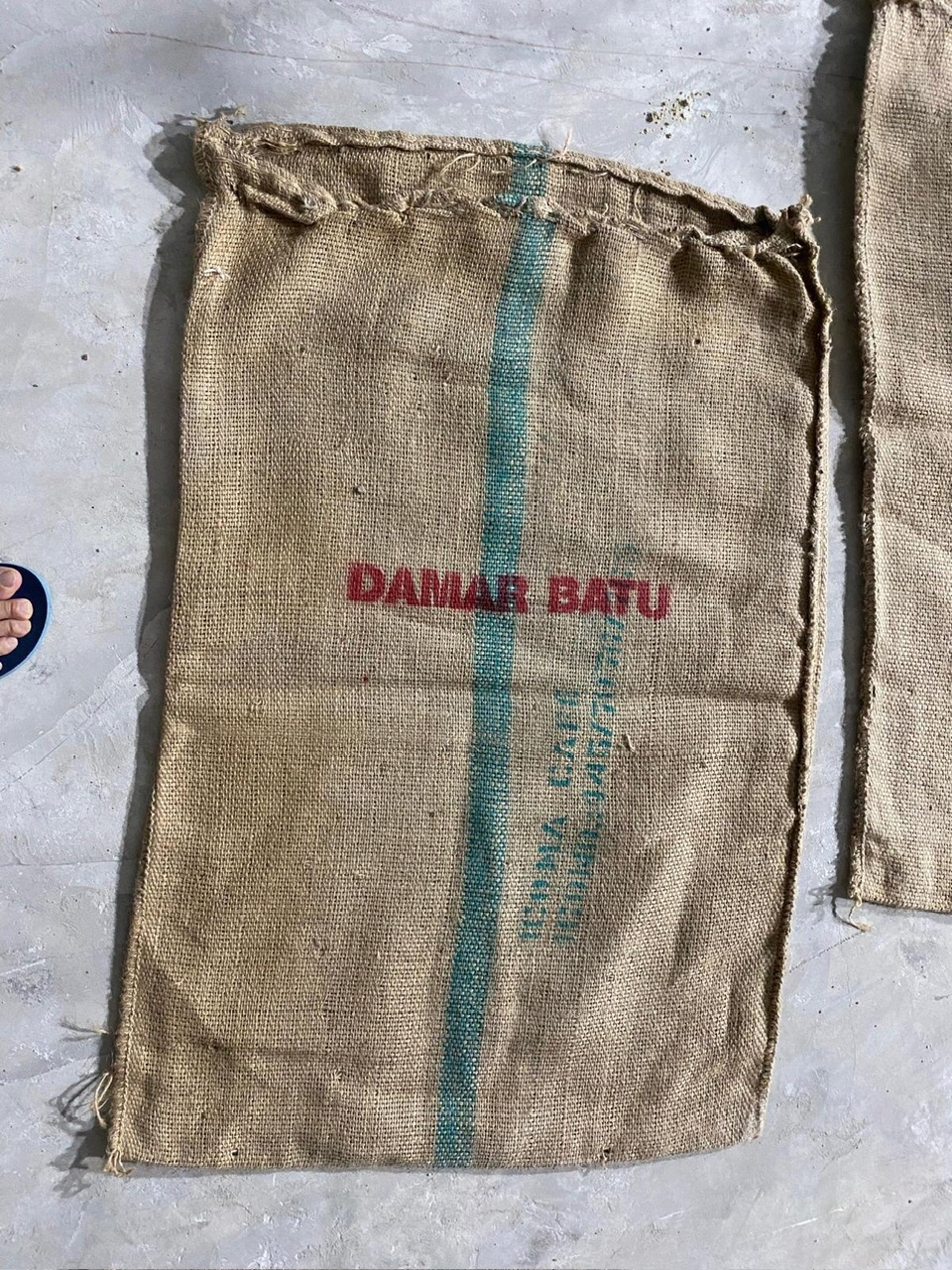 Green Stripe Jute Bags